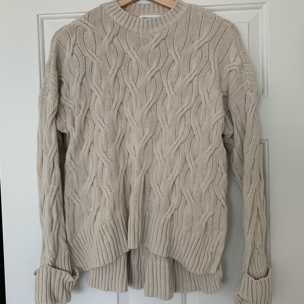 Cable knit sweater
